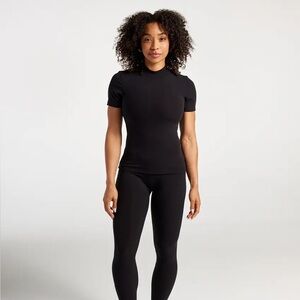 BYLT Premium Basics Rib Mockneck Short Sleeve Tee NWT